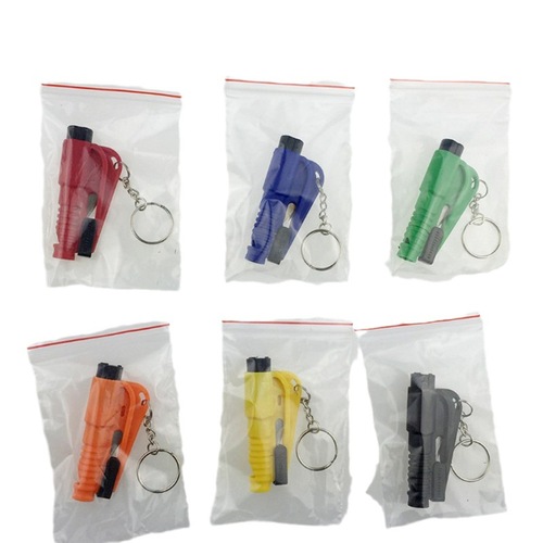 Factory direct sales car three-in-one mini window breaker emergency car hammer car key chain hammer