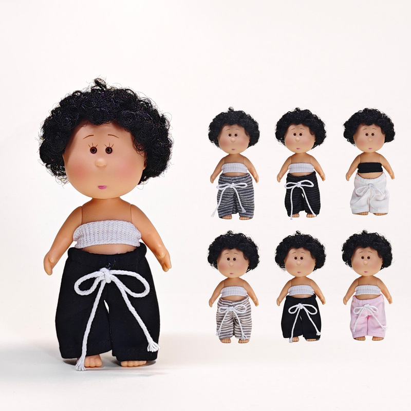 Mini Potato Doll 14cm Summer Vacation Style Doll Clothes Tube Top Set Long Casual Pants 10cm Doll Clothes