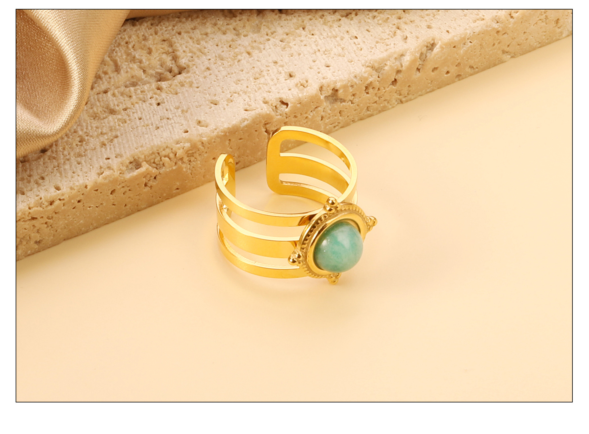 Holiday, Banquet Occasion 304 Stainless Steel Material Wholesale Jewelry Elegant Lady Simple Style Geometric 304 Stainless Steel Plating Open Rings