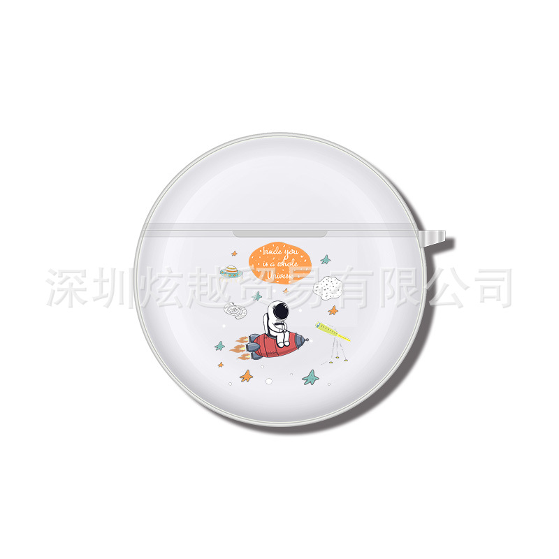 Adecuado para Lenovo HT38 funda protectora auricular Bluetooth caso PRO6 transparente suave caso airposs6 patrón de impresión en color