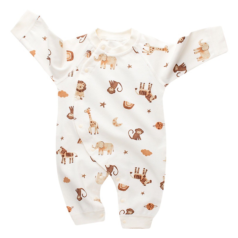 Primavera y verano nuevo bebé algodón otoño e invierno mameluco deshuesado de manga larga mono traje de principios de otoño traje de escalada para recién nacidos