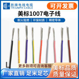 胜牌现货美标UL1007电子线14~30AWG镀锡铜导线耐磨防腐蚀电线
