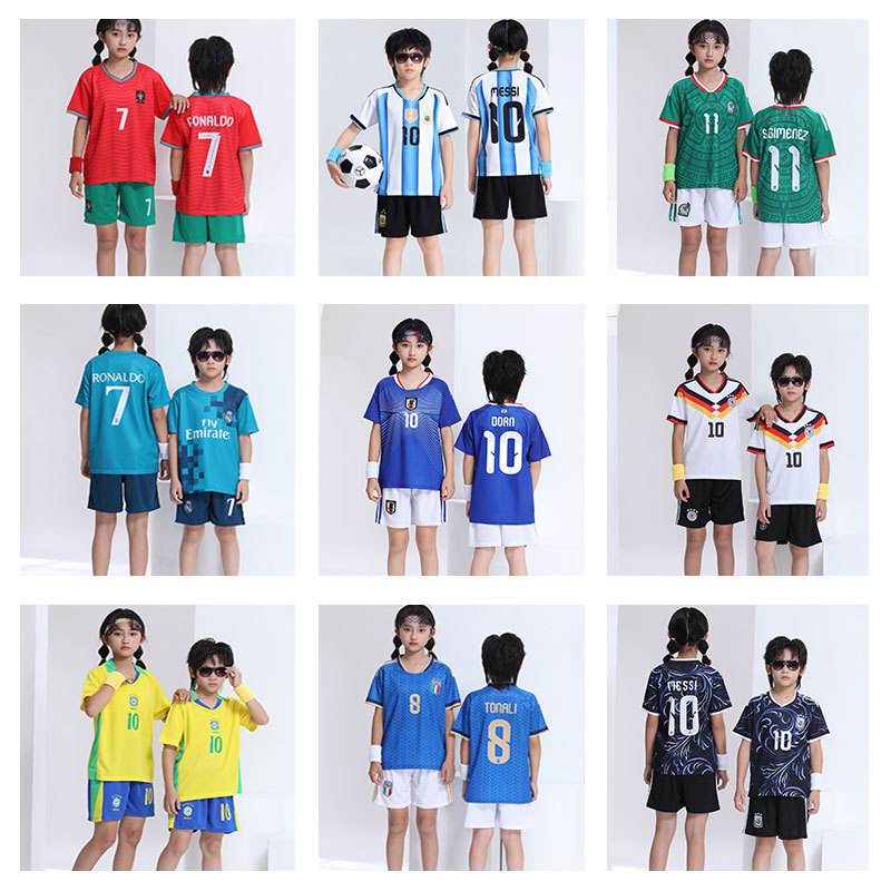 2026 World Cup Kidsren's Jersey Usa, Canada and Mexico World Cup New Jersey Kidsren's Football Uniform Suit with Stars