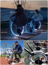 动感发电单车网红设备自行车发电机装置虚拟骑行智慧公园项目