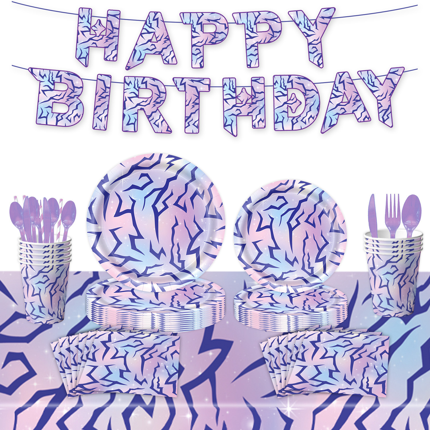 Border Hunter Witch Group Paper Plate Hunter Witch Group Party Decorations Tablecloth Tableware Decoration Birthday Flag Decorations