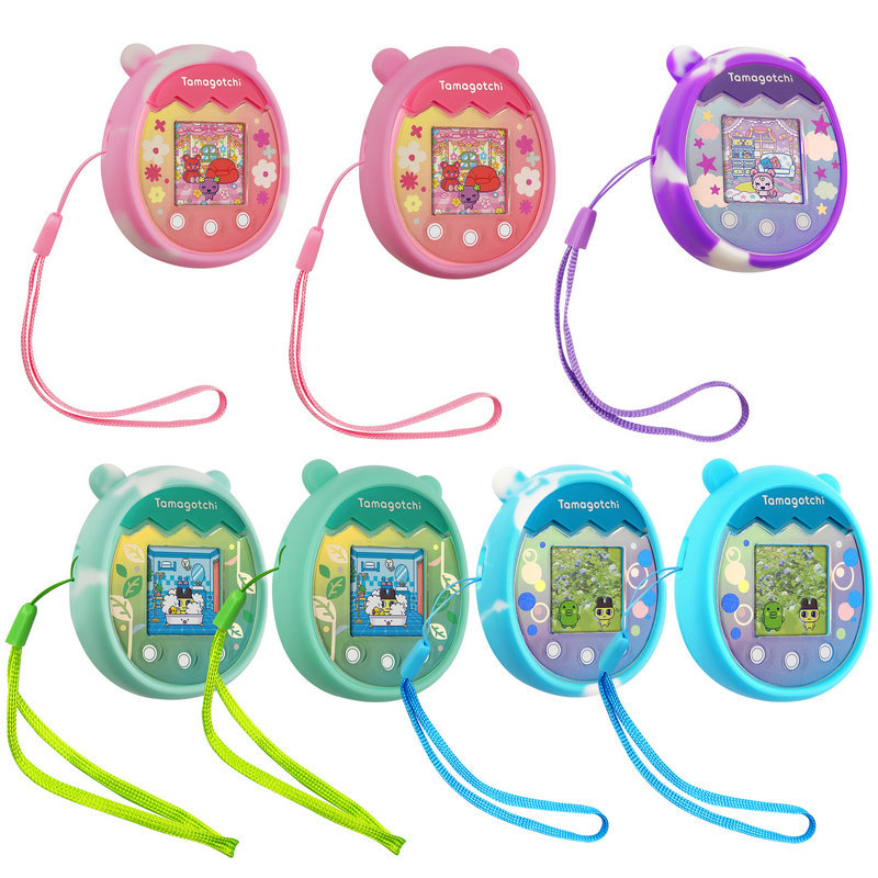 Tuoma Gozi Tamagotchi Pix cubierta protectora máquina electrónica para mascotas máquina en blanco y negro cubierta protectora de silicona al por mayor