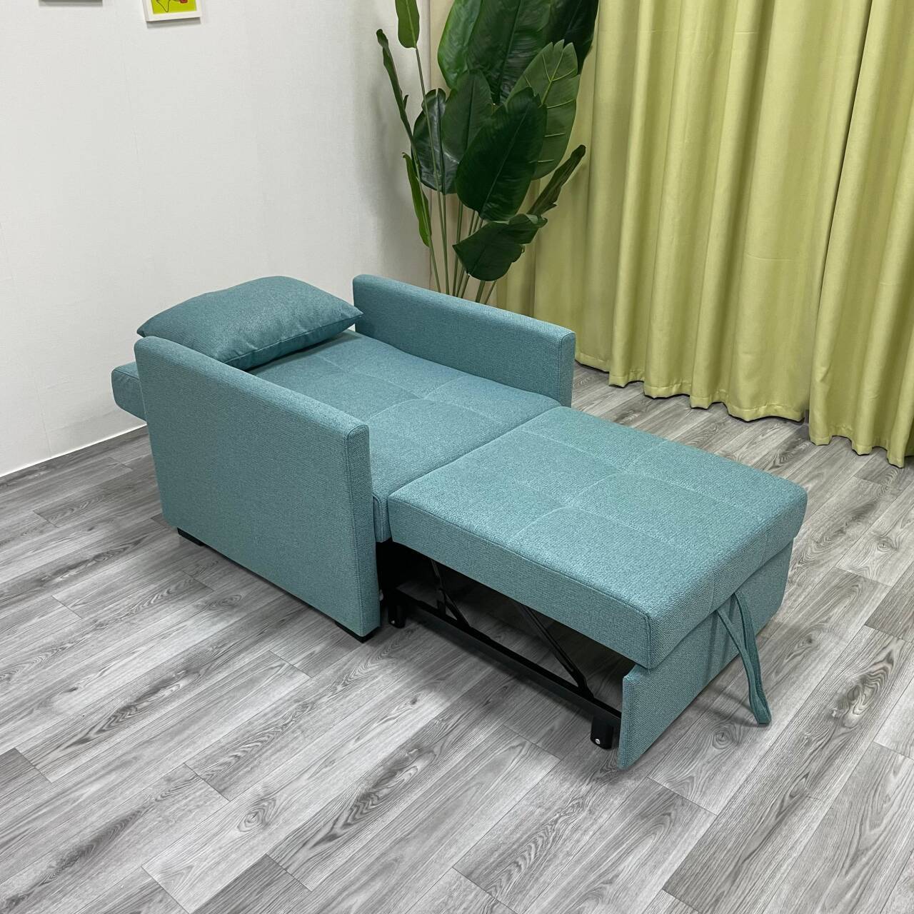 Sofá cama multifuncional de una persona sala de estar oficina almuerzo artefacto de tecnología de terciopelo balcón de chicas peinado en polvo