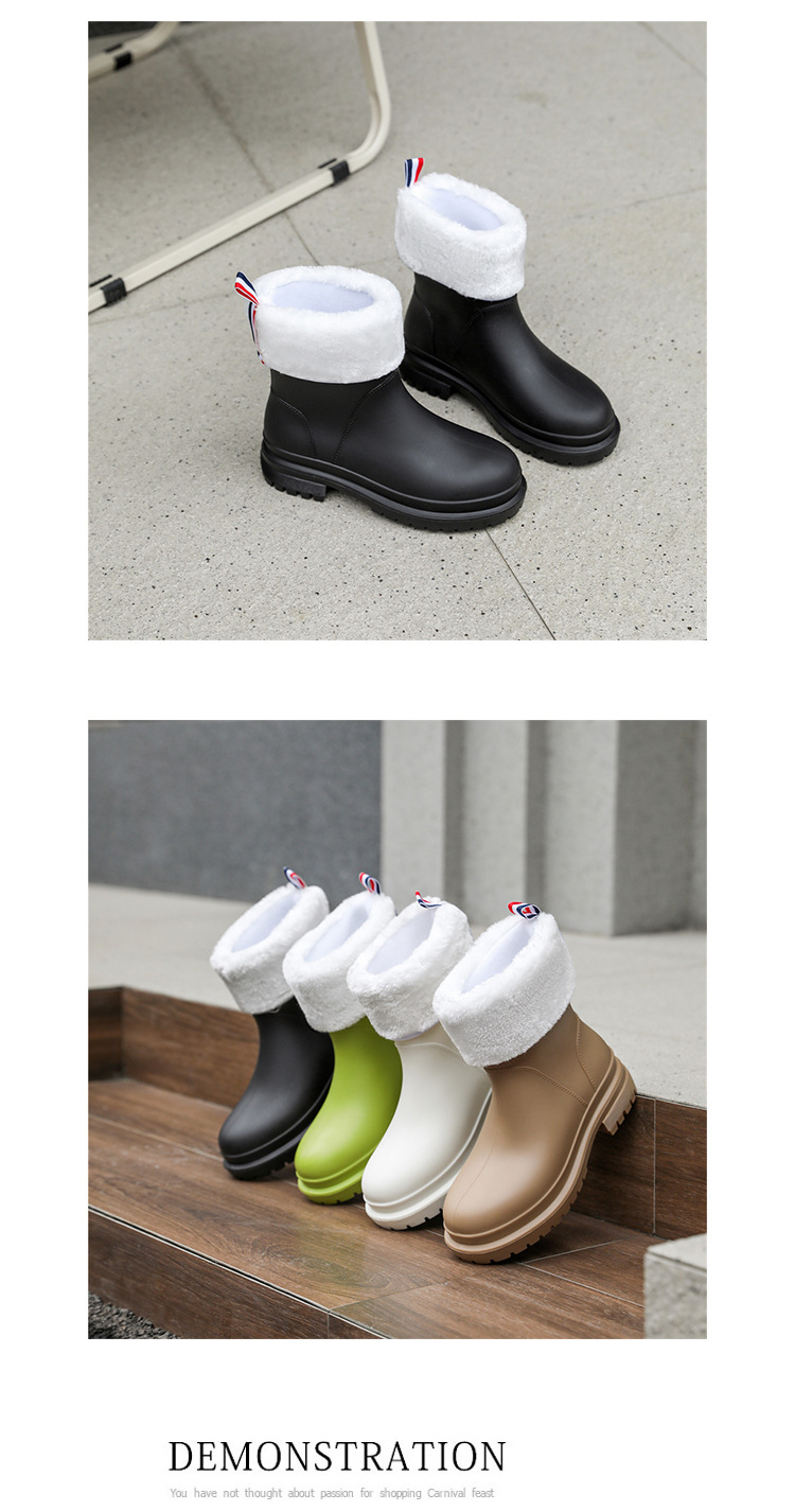 FDesigner boots Martens boots martin  women sneakers black white leather short booties winter snow outdoor warm shoes_voghion.com