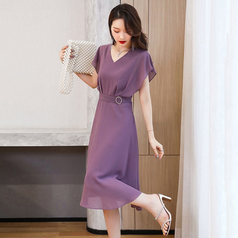 Dress for Women Summer 2025 Elegant and Exquisite Display Fresh and Slimming Look Formal Occasion Dress Ice Silk Skirt Dress for Women Summer 2025 Elegant and Exquisite Display Fresh and Slimming Look Formal Occasion Dress Ice Silk Skirt