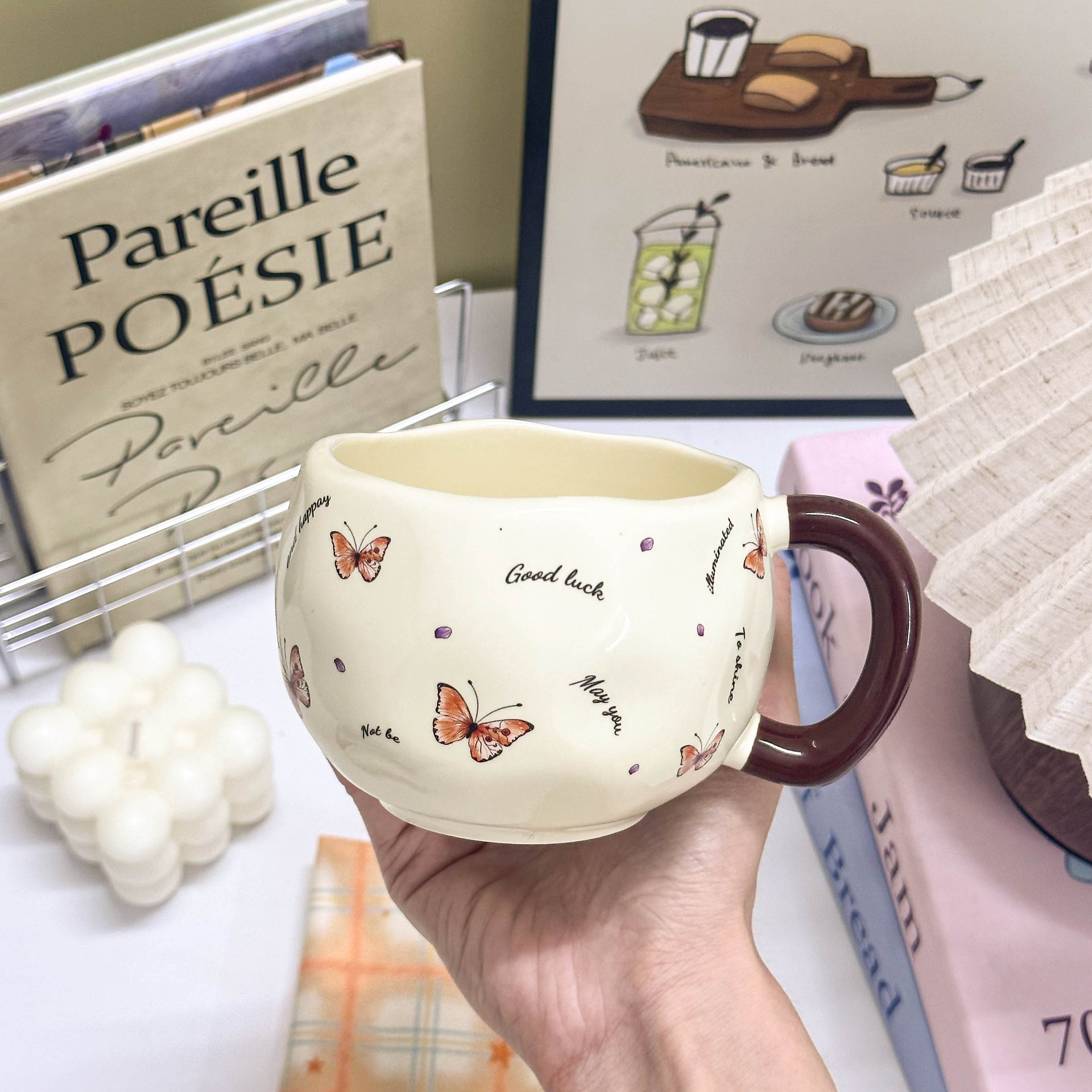 Highly Stylish Women's Home Milk Office Creative Coffee Cup, Design-oriented High-end Ceramic Mug_voghion.com