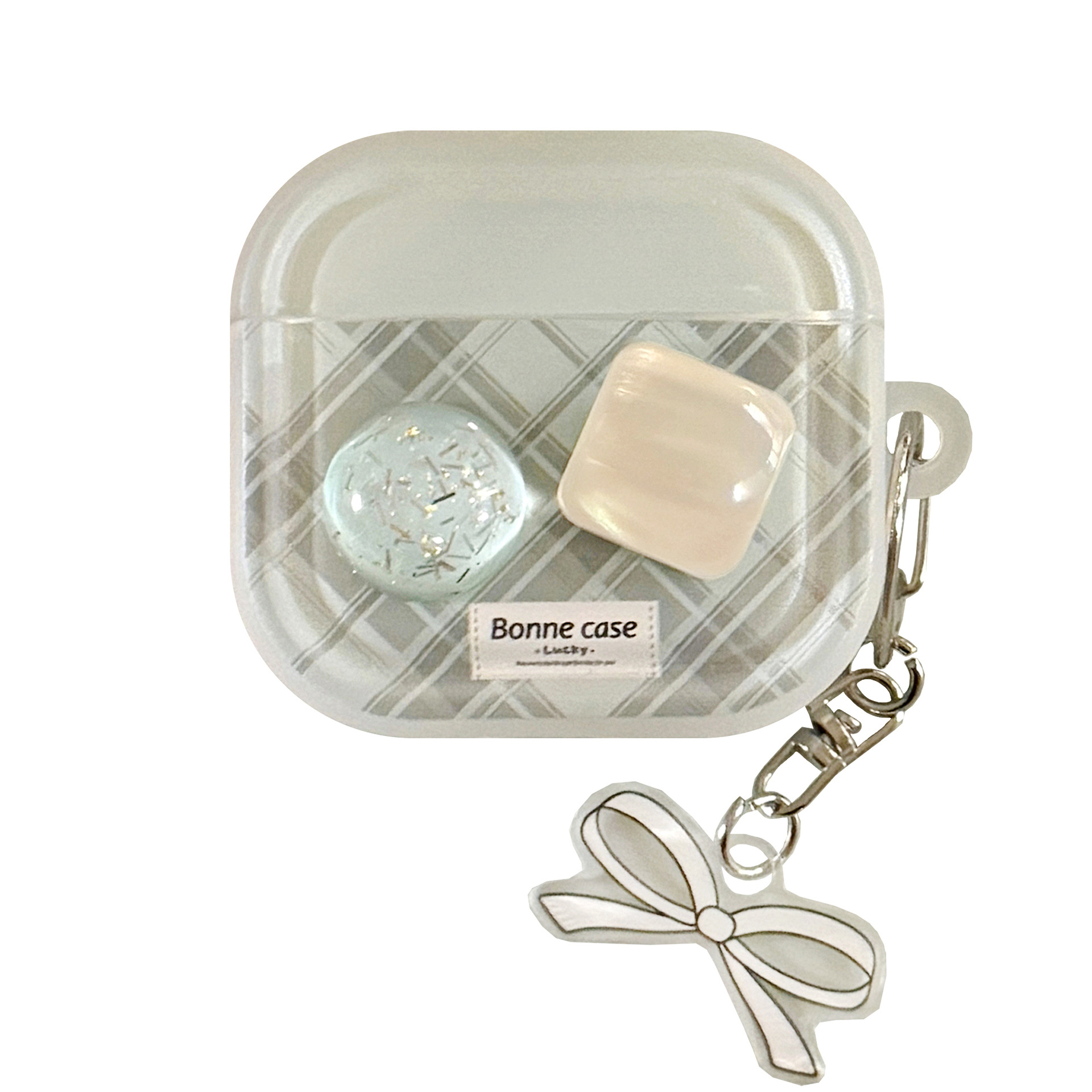 Estereoscópico permeable al hielo gemas para Apple Airpods4 Pro2 auriculares bluetooth 3 generación 1 / 2 cadena