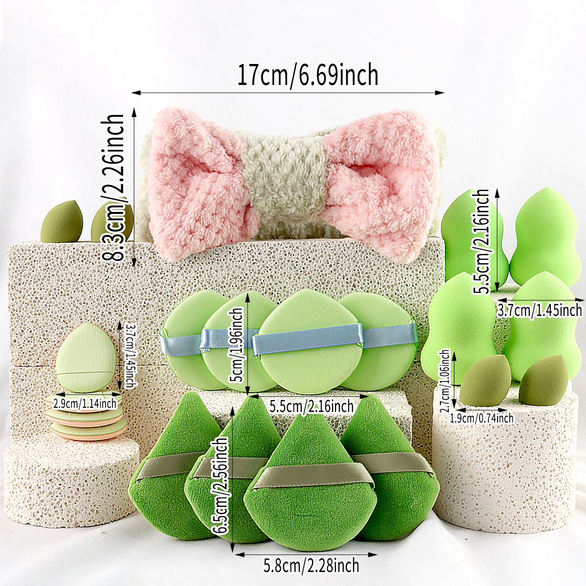 36 pinceles de maquillaje herramientas de maquillaje más paquetes de maquillaje combinación verde transfronteriza