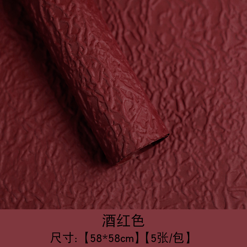 Huaxi Qixi día de San Valentín piedra texturizado papel grosado pliegue diy relieve flor fresca embalaje floral al por mayor