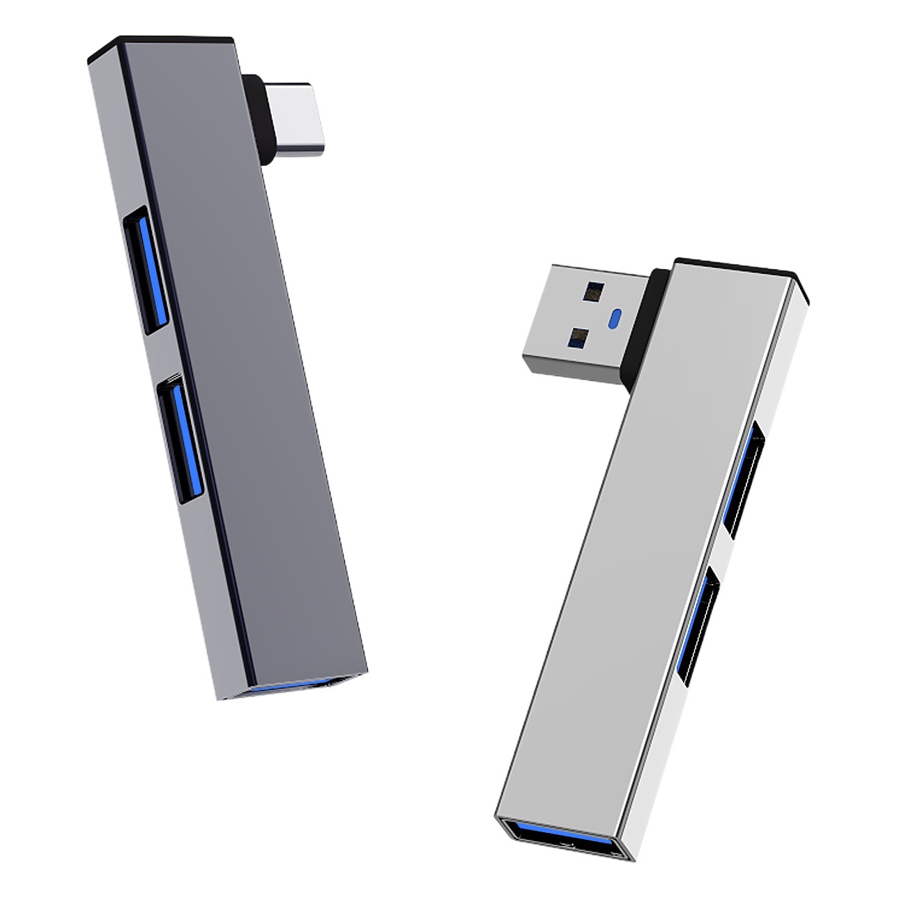Hubusb estación de acoplamiento Tipo-C tres en uno portátil divisor codo USB3.0 multi-Puerto extensor