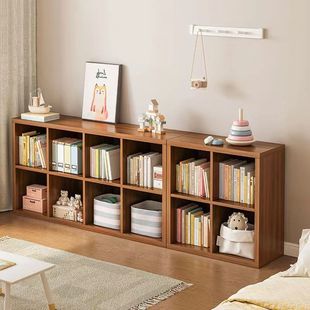 Children's Bookcase Living Room Wall Low Cabinet Storage Cabinet Floor-Standing Student Storage Cabinet Bedroom Combination Grid Cabinet Storage Cabinet