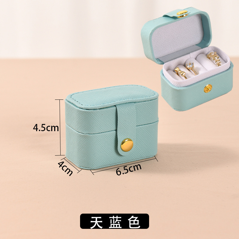 Mini caja de anillo, pendientes portátiles, caja de joyería, caja de almacenamiento de anillo coreano, caja de joyería portátil transfronteriza