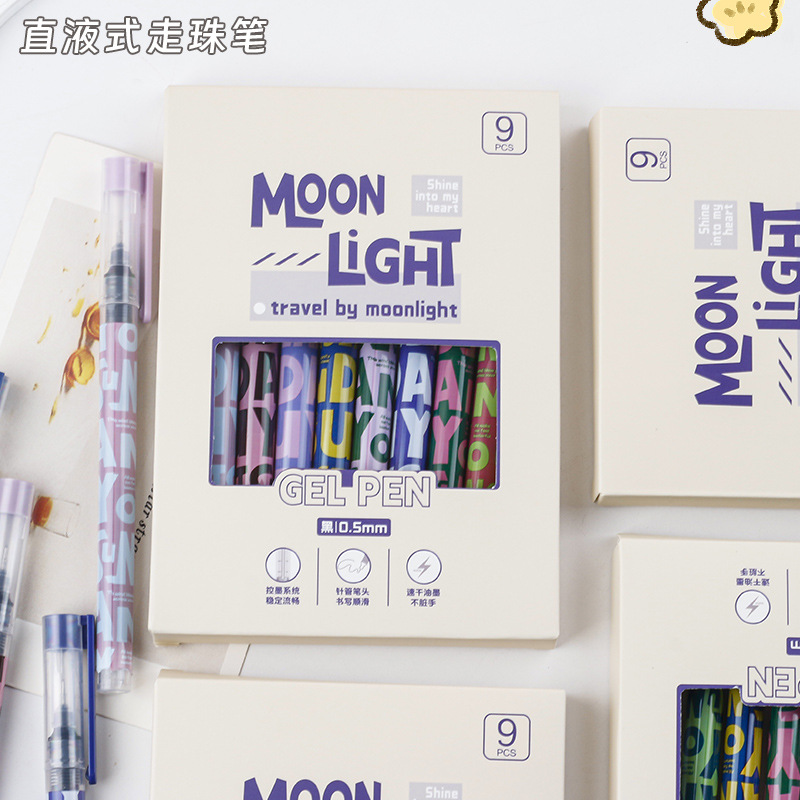 Cross-border American retro ballpoint pen with high INSEnemy student exam writing pen black pen