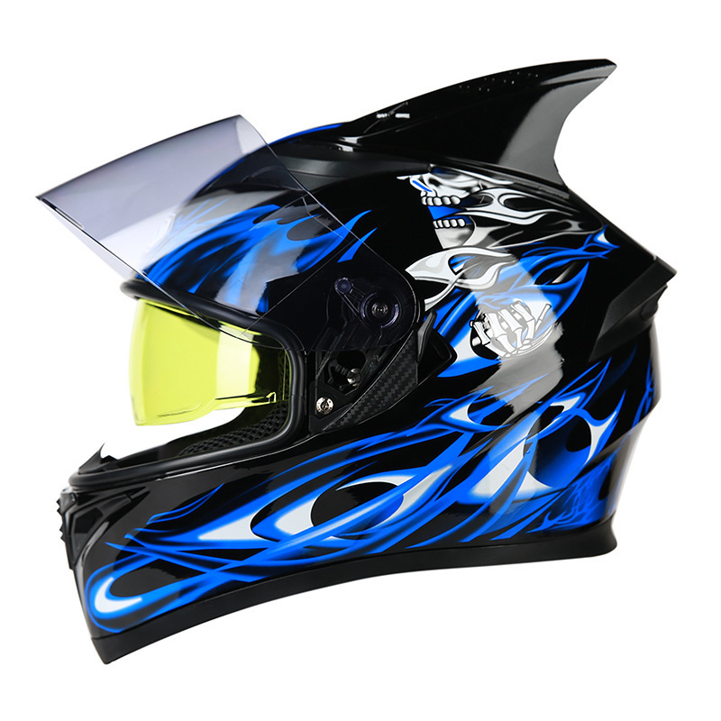 검정색과 파란색 마법의 투명 뿔(야간 투시경)