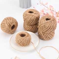 Wholesale factory flowers packaging materials, flower gift packaging, natural color hemp rope, 40 meters long, three-strand hemp rope