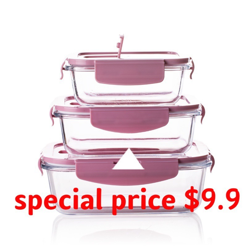 Crisper box Pyrex lunch box microwave bowl fruit  storage