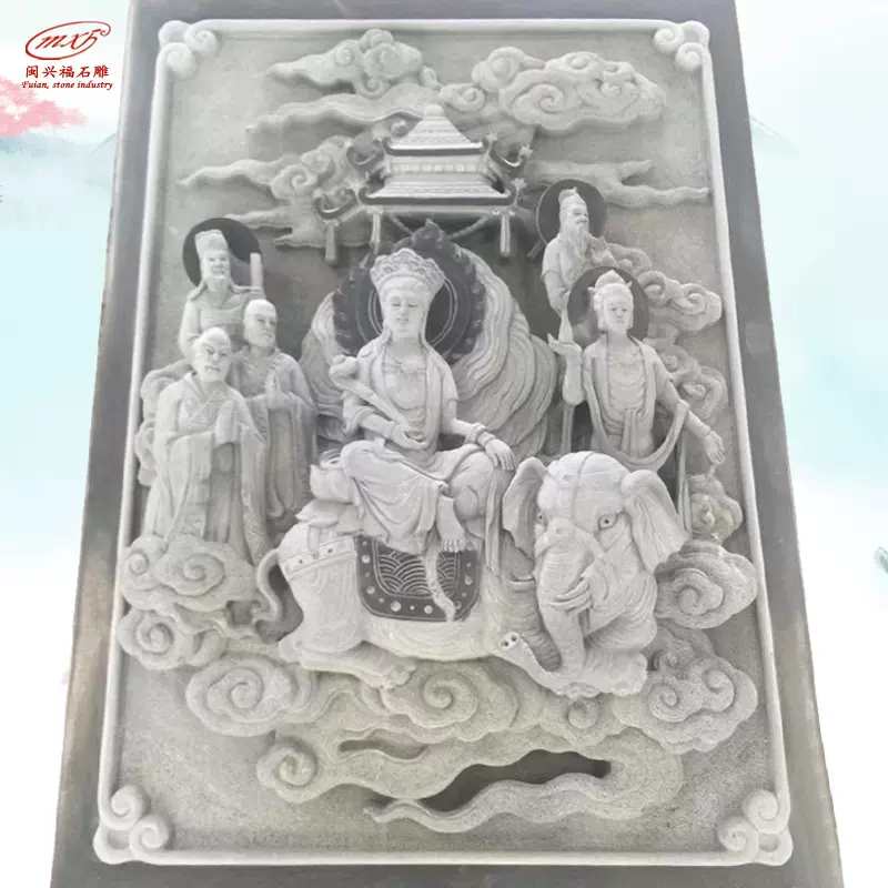 惠安厂家古代人物花草造型雕刻石雕壁画照壁墙庭院雕塑定 制