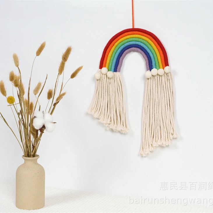 Rainbow brand woven pendant, Nordic style