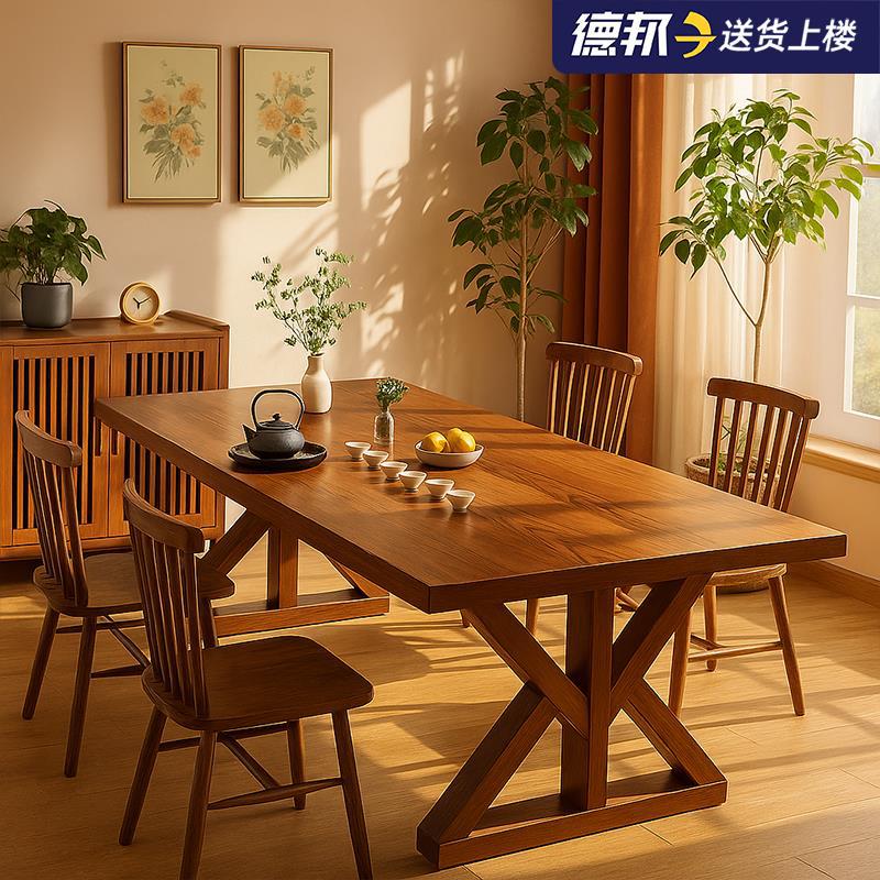 Nueva combinación de mesas y sillas de té de madera maciza de estilo chino Sala de estar Sala de estar casa de té Oficina de mesa de té recepción Mesa de té Sala de estar Mesa de té