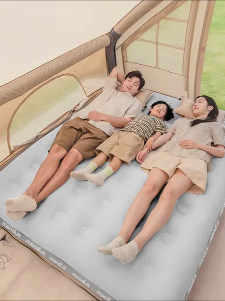 Source factory thickened wear-resistant outdoor camping mat air cushion inflatable mattress car cushion picnic mat a generation of hair