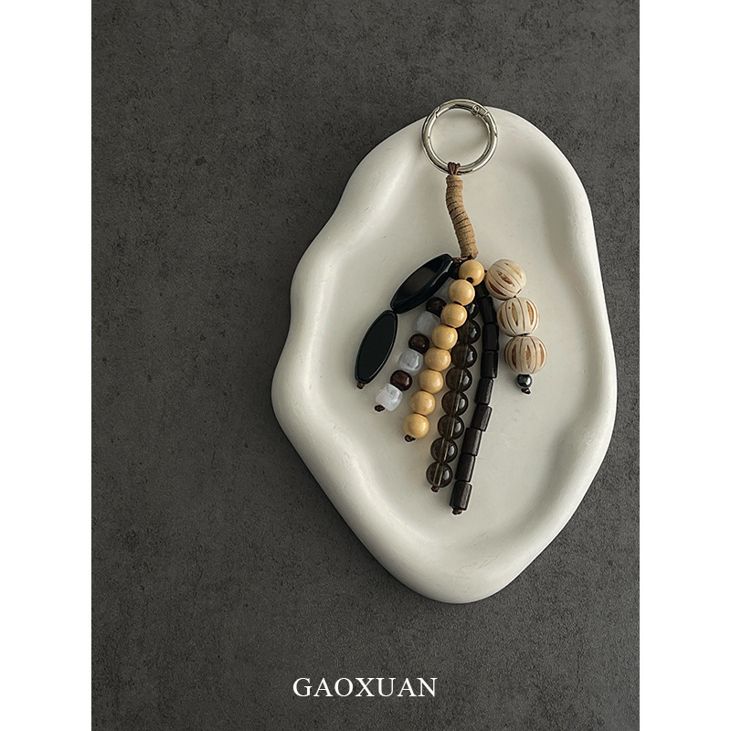 New Chinese-Style Wish-Fulfilling Seed Hand-Woven Bag Pendant, Melard Ethnic Style High-End Keychain and Phone Chain