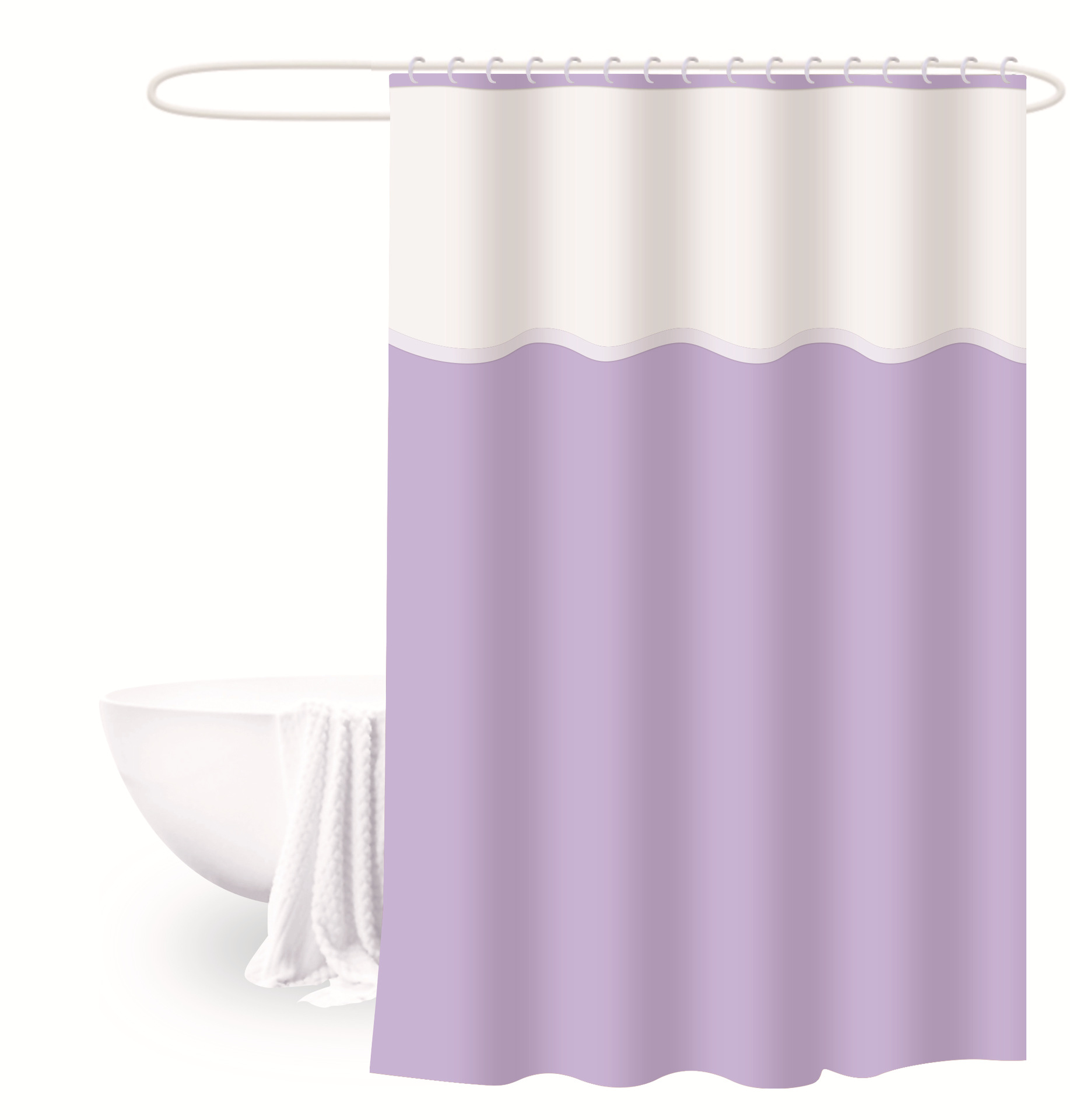 Cortina de ducha 180*180 color sólido engrosada cortina de ducha de tres piezas cortina de baño peva baño semitransparente cortina de ducha de baño impermeable