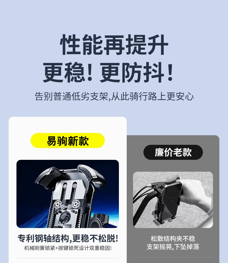 Electric Vehicle Mobile Phone Holder Battery Motorcycle Bicycle Shock-Proof and Anti-Shake Takeaway Rider Riding Navigation Universal Rack