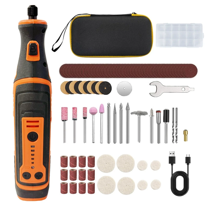Трансграничный новый 8V мини-электрическая мельница USB-зарядка микро-дрель DIY электрический инструмент для регулирования скорости вращения шлифовальный станок