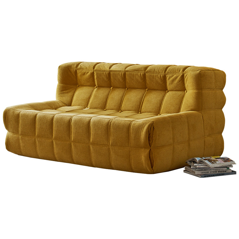 Waffle perezoso pequeño sofá doble sala de estar pequeño tipo dormitorio vacío transfronterizo compresión red sofá