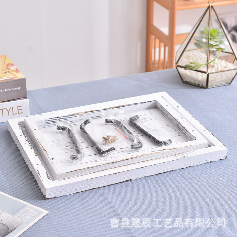 En stock bandeja de madera americana hogar salón fruta té bandeja casual tarde té pastel pan Zen té bandeja