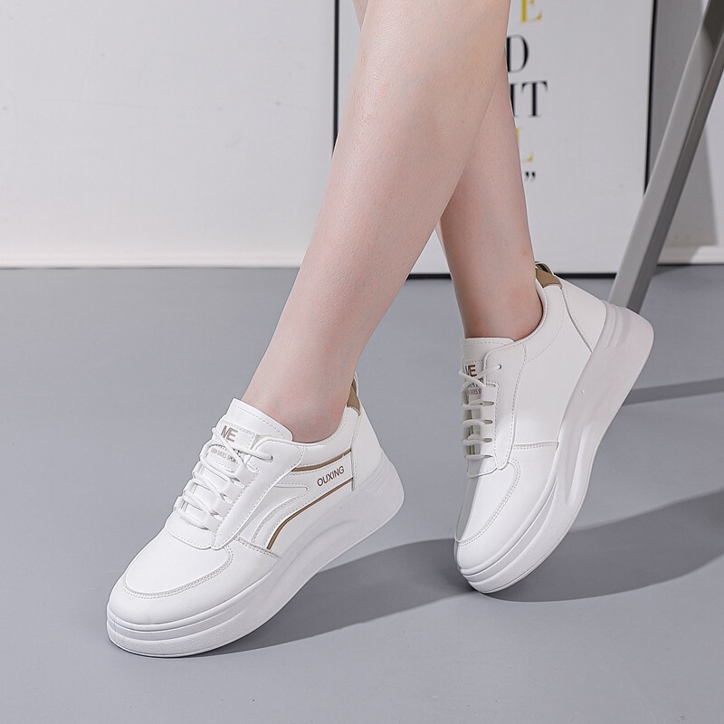 Cross-Border Flat Sneakers, White Shoes, Lightweight Soft-Soled Non-Slip Shoes for Women, Spring and Autumn Sneakers, Casual Sneakers for Women