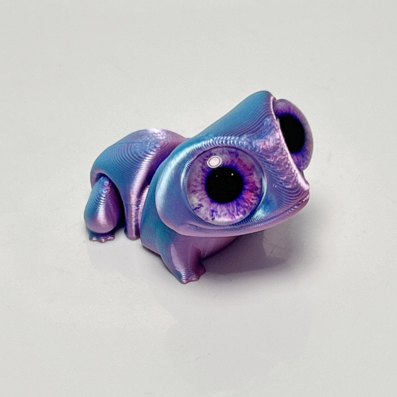 Impresión 3D linda rana de ojos grandes Shougong rana decoración articulación simulación ojos mini rana juguete regalo transfronterizo