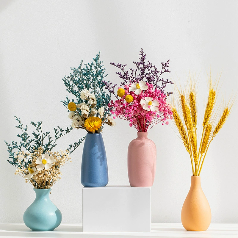 Ins Стиль Высокая стоимость цвета Скандинавская Ваза Цветочная композиция Керамическая маленькая ваза украшения Amazon трансграничная электронная коммерция поставки