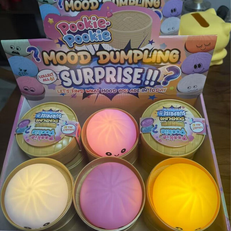 Cross-Border Realistic Xiaolongbao Expression Bun Stress Relief Toy with Light, Night Light, Wholesale in Stock Cross-Border Realistic Xiaolongbao Expression Bun Stress Relief Toy with Light, Night Light, Wholesale in Stock