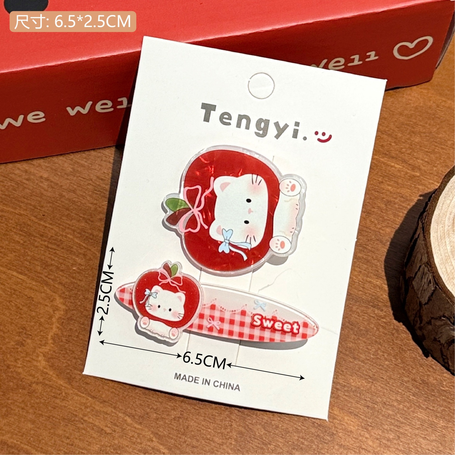 Creativa de dibujos animados clip de cabello bonito clip de bordes clip de pingueja tarjeta de cabello para niños clip de cabello roto al por mayor