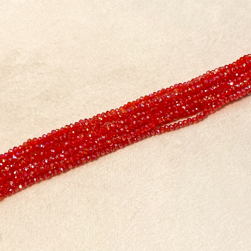 Cuentas planas de 1MM para ruedas de cuentas, cuentas de porcelana AB de alta temperatura, coloridas, transparentes, iridiscentes, facetadas, para pendientes, pulseras, espaciadores y micro cuentas.