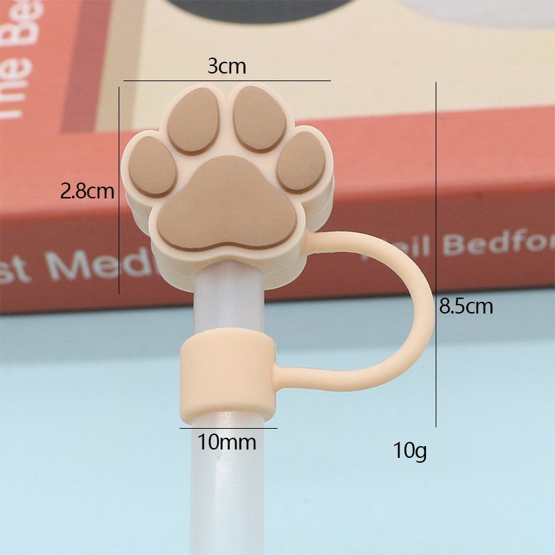 10mm食品級シリカゲルストローキャップ防塵ストロープラグかわいいストローキャップ立体アニメ防塵カバーストローカバー|undefined