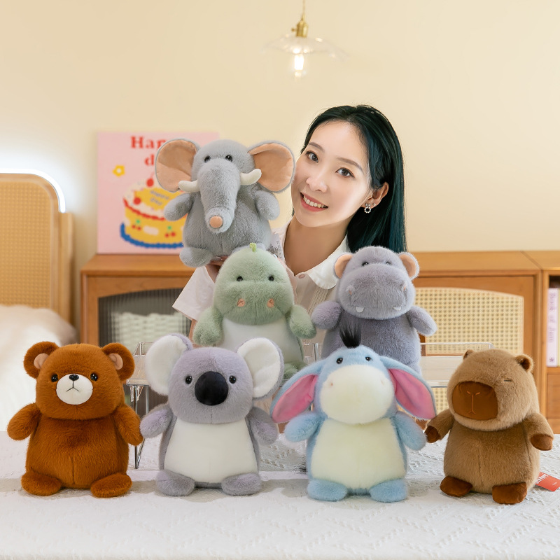 Muñecas de peluche de hipopótamo transfronterizas muñecas de dinosaurios para tranquilizar a los elefantes con almohadas de peluche de juguete para chicas