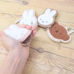 日本のミッフィー ミッフィー Xiaoxin かわいい頭の形をした小銭入れ キーホルダー ペンダント ボリス 小物 収納袋 女性用