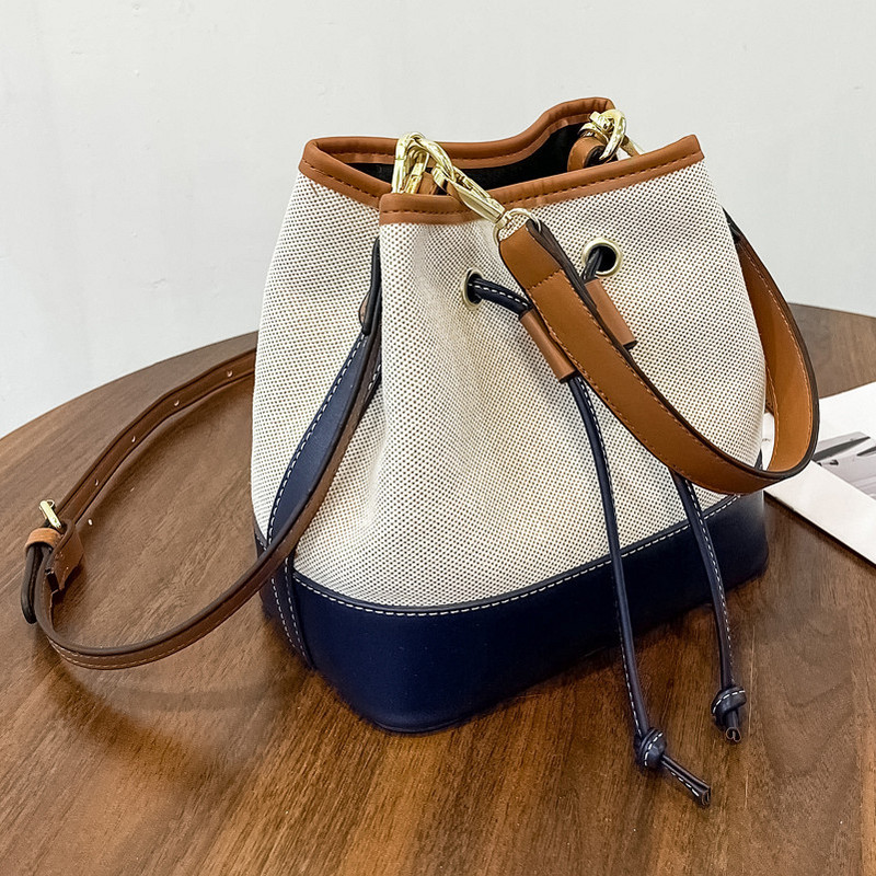 Contrast color bucket bag women's summer bag 2021 New Fashion Women's bag shoulder bag messenger bag small bag handbag Contrast color bucket bag women's summer bag 2021 New Fashion Women's bag shoulder bag messenger bag small bag handbag
