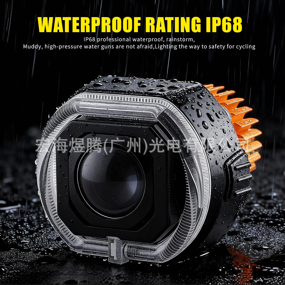 Motorcycle Lens Headlight Matrix Spotlight 3inch Angel Eye Decoration 4.5inch Devil Eye Built-in with Fan