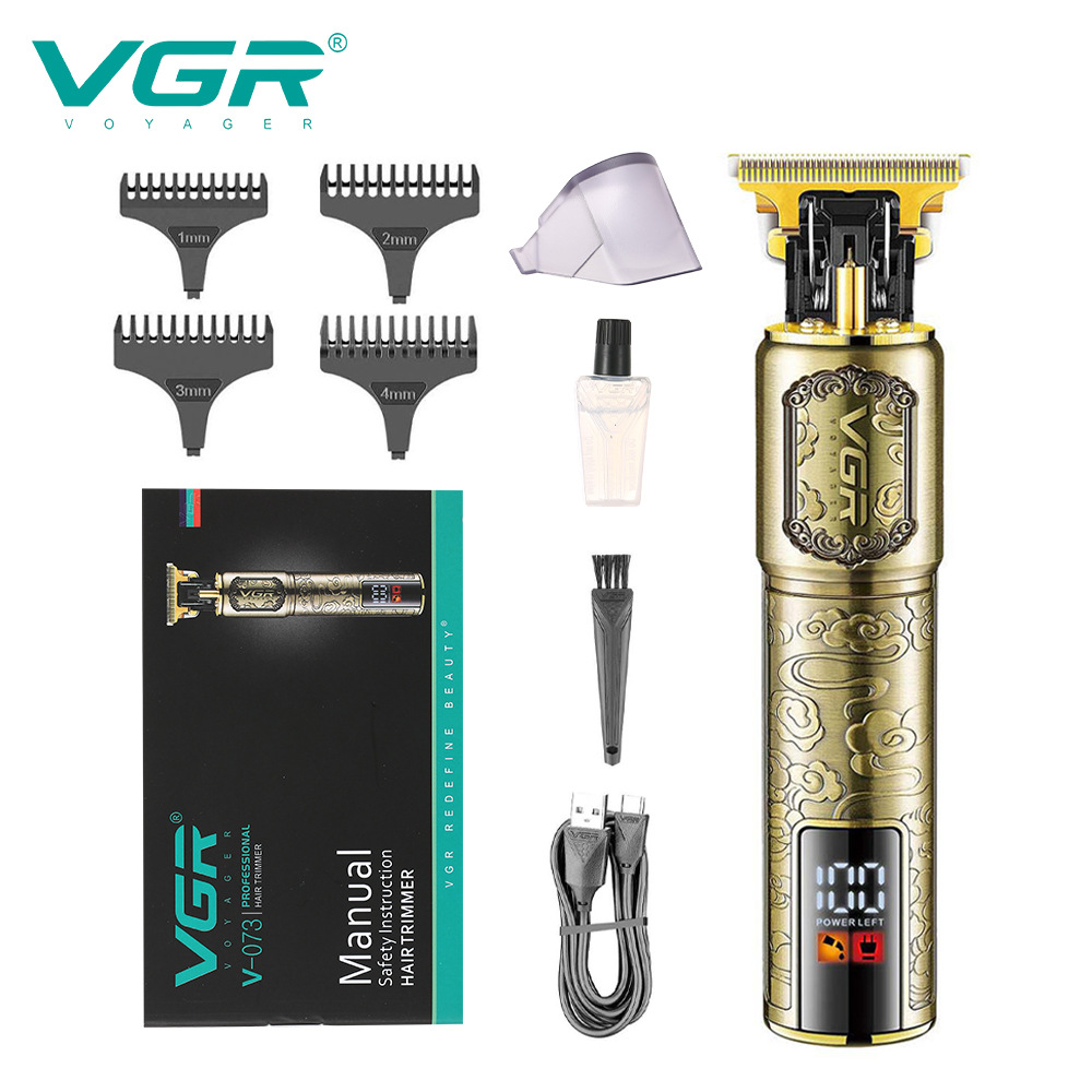 Electric Hair Clipper with Styling And Engraving Functions Professional Metal Clipper for Men Digital Display Home Use_voghion.com