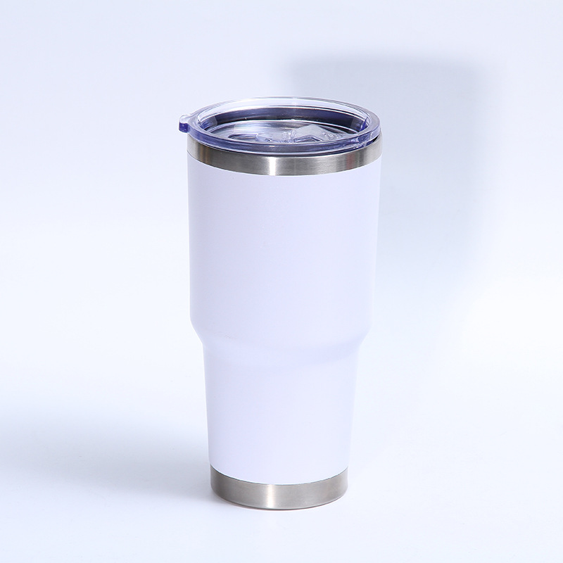 Gran capacidad 30oz taza de vacío de acero inoxidable al aire libre portátil taza de plástico spray sellado taza de helado con tapa