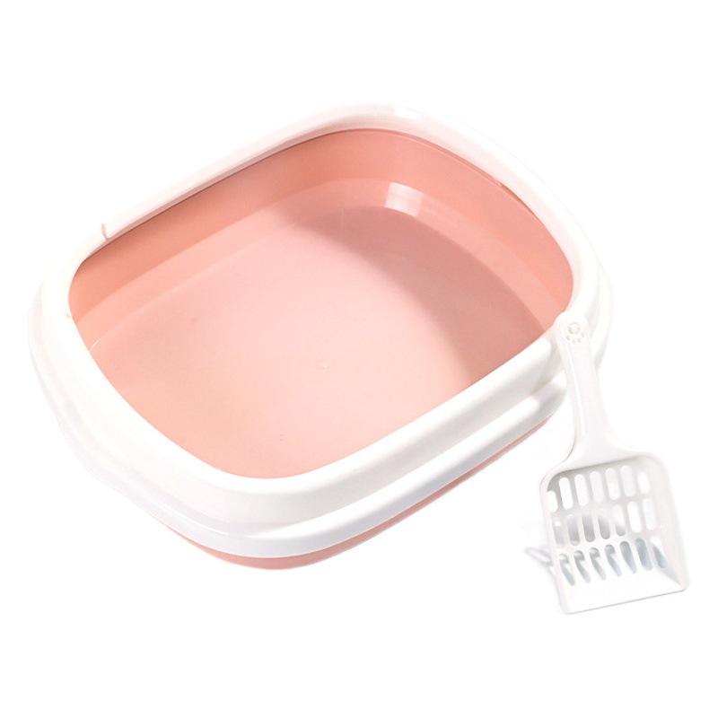 Pipetao caja de arena para gatos semi-cerrada tamaño pequeño anti-salpicaduras pequeña leche gato gatito caja de arena fácil de limpiar suministros para gatos