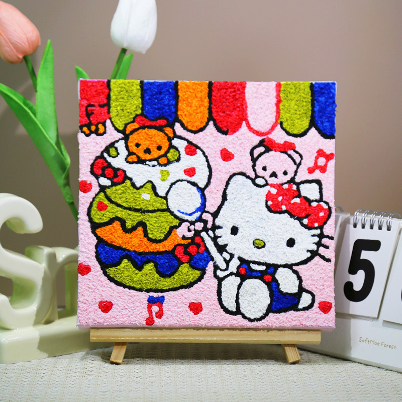 パルプ画diy材料バッグ手作り創意装飾画小学生充填画屋台半製品セット|undefined