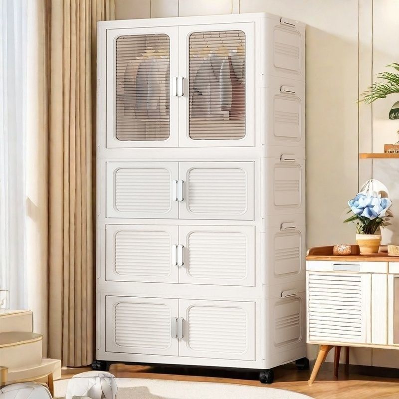 Gabinete de almacenamiento sin instalación Gabinete de acabado de ropa para bebés caseros Gabinete plegable para niños Gabinete de almacenamiento simple